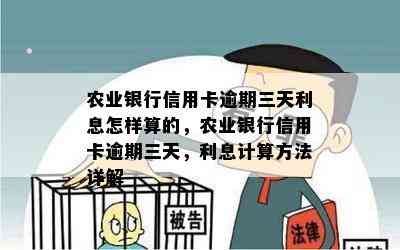 农业银行信用卡逾期三天利息怎样算的，农业银行信用卡逾期三天，利息计算方法详解