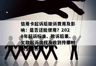 信用卡起诉后撤诉费用及影响：是否还能使用？2020年起诉标准、败诉后果、欠款起诉流程及收到传票时间全解析