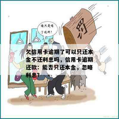 欠信用卡逾期了可以只还本金不还利息吗，信用卡逾期还款：能否只还本金，忽略利息？