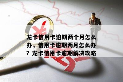 龙卡信用卡逾期两个月怎么办，信用卡逾期两月怎么办？龙卡信用卡逾期解决攻略