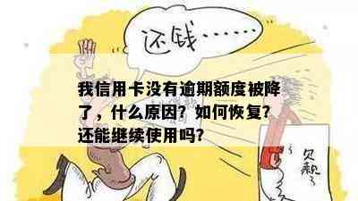 我信用卡没有逾期额度被降了，什么原因？如何恢复？还能继续使用吗？