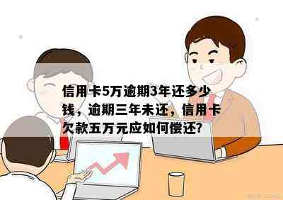 信用卡5万逾期3年还多少钱，逾期三年未还，信用卡欠款五万元应如何偿还？