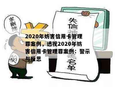 2020年妨害信用卡管理罪案例，透视2020年妨害信用卡管理罪案例：警示与反思