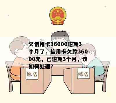 欠信用卡36000逾期3个月了，信用卡欠款36000元，已逾期3个月，该如何处理？