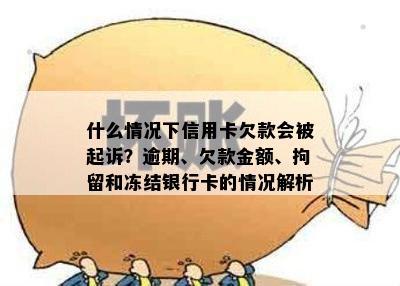 什么情况下信用卡欠款会被起诉？逾期、欠款金额、拘留和冻结银行卡的情况解析