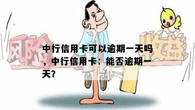 中行信用卡可以逾期一天吗，中行信用卡：能否逾期一天？