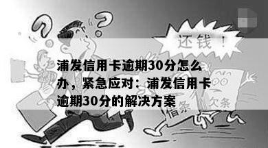 浦发信用卡逾期30分怎么办，紧急应对：浦发信用卡逾期30分的解决方案