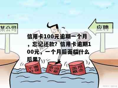 信用卡100元逾期一个月，忘记还款？信用卡逾期100元，一个月后面临什么后果？