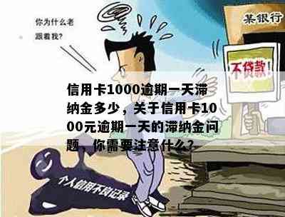 信用卡1000逾期一天滞纳金多少，关于信用卡1000元逾期一天的滞纳金问题，你需要注意什么？