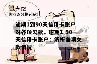 逾期1到90天信用卡账户对各项欠款，逾期1-90天信用卡账户：解析各项欠款情况