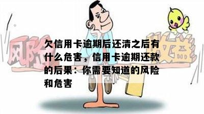 欠信用卡逾期后还清之后有什么危害，信用卡逾期还款的后果：你需要知道的风险和危害