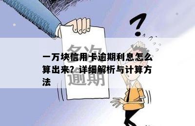 一万块信用卡逾期利息怎么算出来？详细解析与计算方法