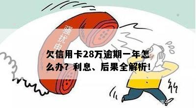 欠信用卡28万逾期一年怎么办？利息、后果全解析！