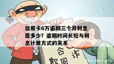 信用卡6万逾期三个月利息是多少？逾期时间长短与利息计算方式的关系