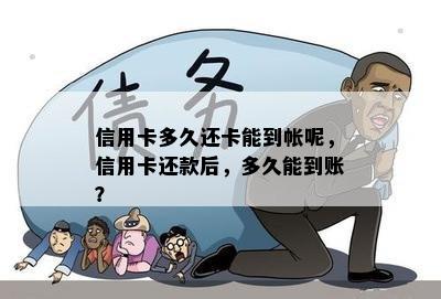 信用卡多久还卡能到帐呢，信用卡还款后，多久能到账？