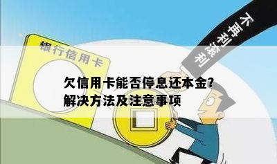 欠信用卡能否停息还本金？解决方法及注意事项