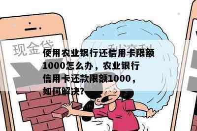 使用农业银行还信用卡限额1000怎么办，农业银行信用卡还款限额1000，如何解决？