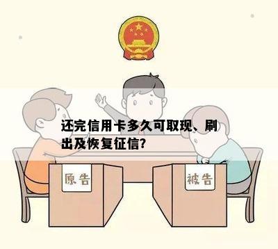 还完信用卡多久可取现、刷出及恢复？