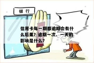 信用卡每一期都逾期会有什么后果？逾期一次、一天的影响是什么？