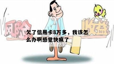 欠了信用卡8万多，我该怎么办啊感觉快疯了