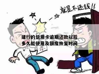 建行的信用卡逾期还款以后多久能使用及额度恢复时间