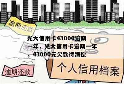 光大信用卡43000逾期一年，光大信用卡逾期一年，43000元欠款待清偿