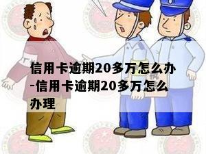 信用卡逾期20多万怎么办-信用卡逾期20多万怎么办理