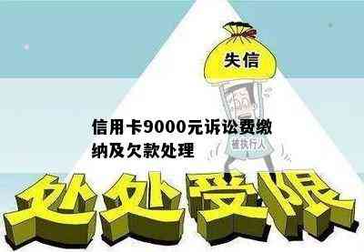 信用卡9000元诉讼费缴纳及欠款处理