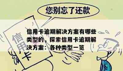 信用卡逾期解决方案有哪些类型的，探索信用卡逾期解决方案：各种类型一览