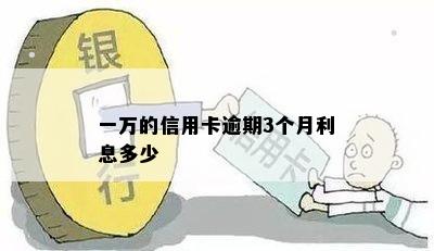 一万的信用卡逾期3个月利息多少