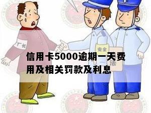 信用卡5000逾期一天费用及相关罚款及利息