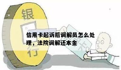 信用卡起诉后调解员怎么处理，法院调解还本金