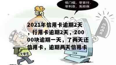 2021年信用卡逾期2天，行用卡逾期2天，20000块逾期一天，了两天还信用卡，逾期两天信用卡