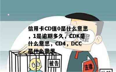 信用卡CD值0是什么意思，1是逾期多久，CDK是什么意思，CD4，DCC是什么意思