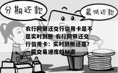 农行网银还交行信用卡是不是实时到账 农行网银还交行信用卡：实时到账还是？一探交易速度的秘密