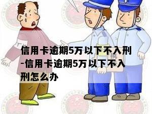 信用卡逾期5万以下不入刑-信用卡逾期5万以下不入刑怎么办