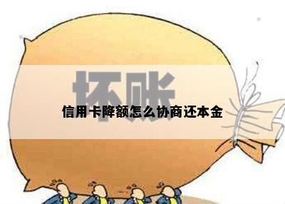 信用卡降额怎么协商还本金