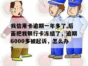 我信用卡逾期一年多了,后面把我银行卡冻结了，逾期6000多被起诉，怎么办？