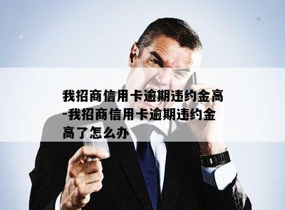 我招商信用卡逾期违约金高-我招商信用卡逾期违约金高了怎么办