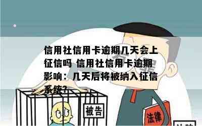 信用社信用卡逾期几天会上吗 信用社信用卡逾期影响：几天后将被纳入系统？