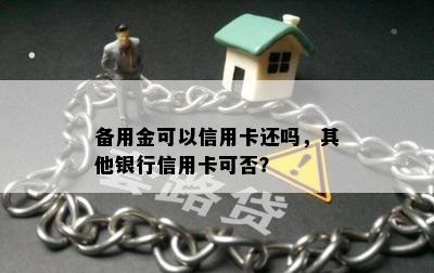 备用金可以信用卡还吗，其他银行信用卡可否？