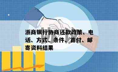 浙商银行协商还款政策、电话、方式、条件、首付、邮寄资料结果