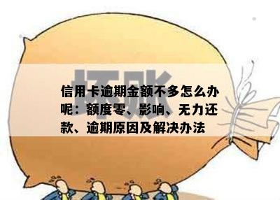 信用卡逾期金额不多怎么办呢：额度零、影响、无力还款、逾期原因及解决办法