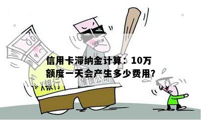 信用卡滞纳金计算：10万额度一天会产生多少费用？