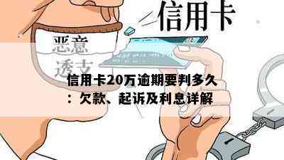 信用卡20万逾期要判多久：欠款、起诉及利息详解