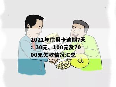 2021年信用卡逾期7天：30元、100元及7000元欠款情况汇总