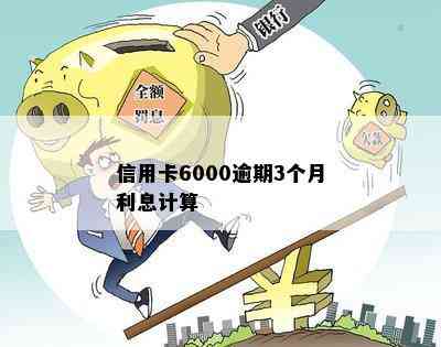 信用卡6000逾期3个月利息计算