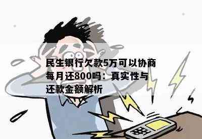 民生银行欠款5万可以协商每月还800吗：真实性与还款金额解析