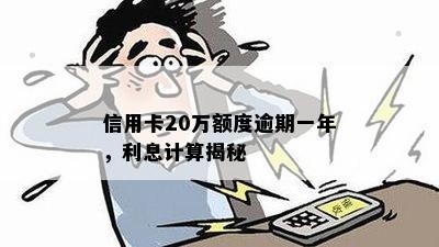 信用卡20万额度逾期一年，利息计算揭秘