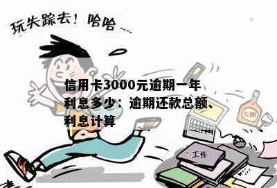 信用卡3000元逾期一年利息多少：逾期还款总额、利息计算